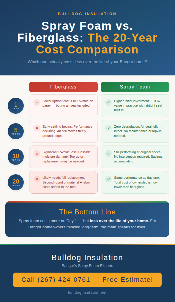 Infographic debunking three common homeowner misconceptions about energy loss — turning up the heat, replacing windows, and blaming the HVAC system — showing that attic insulation is usually the real solution.